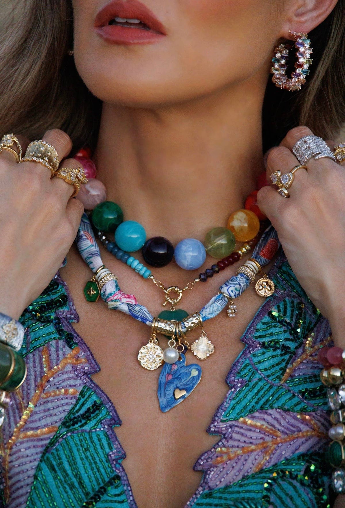 Celia Chunky Multi Necklace