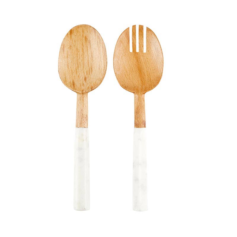 Beech Marble Salad Server