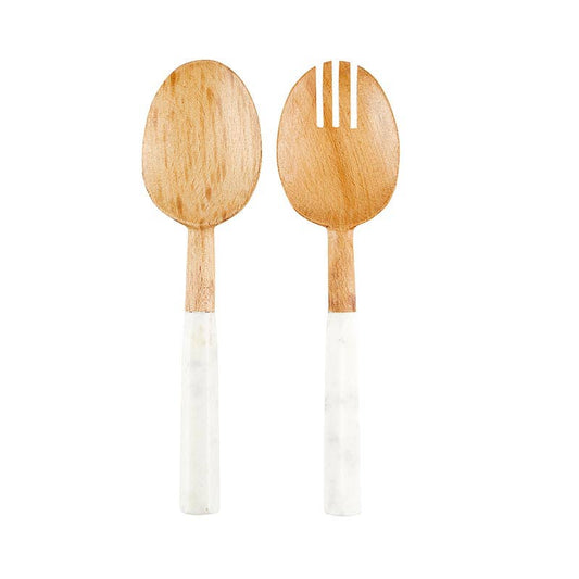 Beech Marble Salad Server