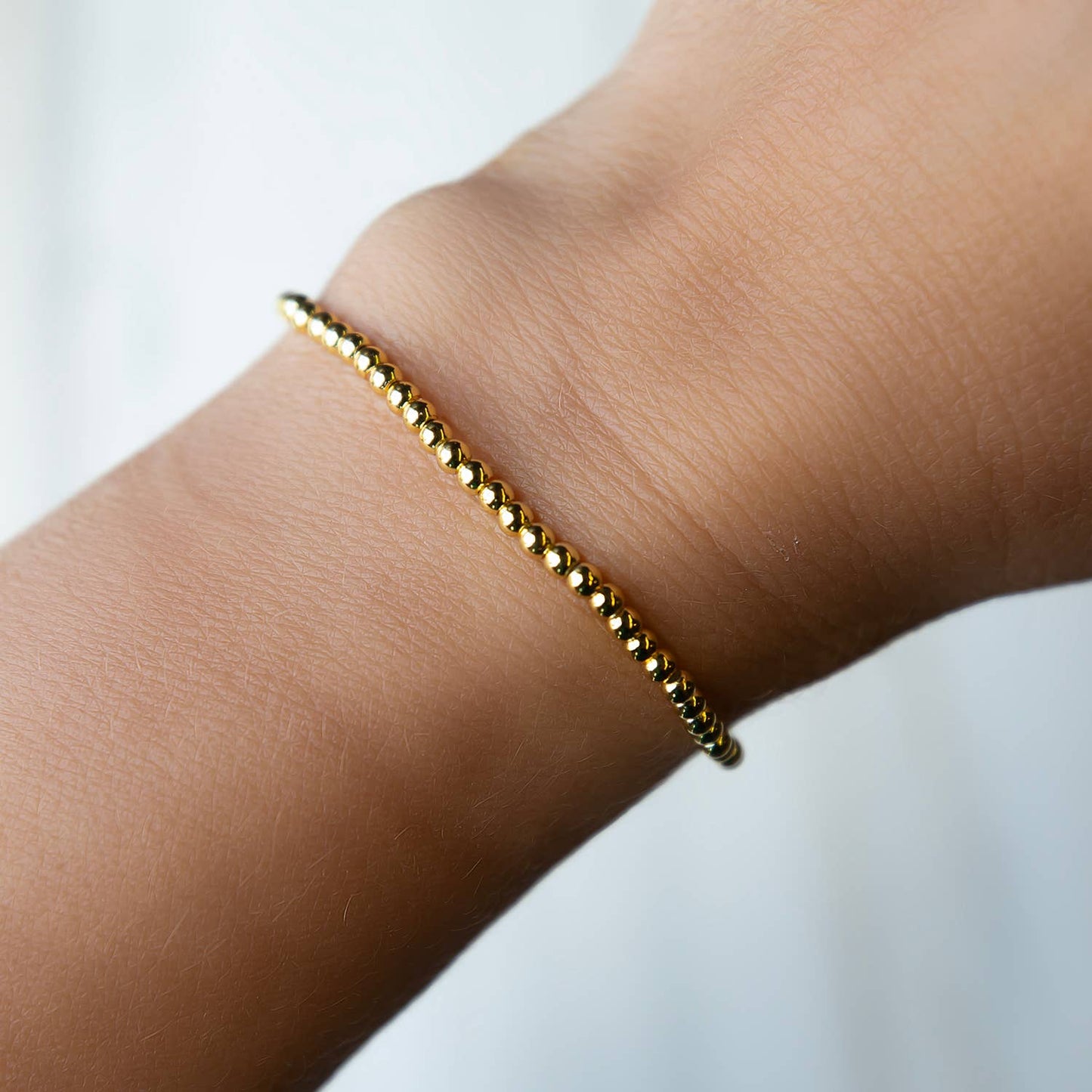 3mm Gold Beaded Bracelets