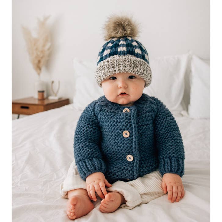 Slate Garter Stitch Cardigan
