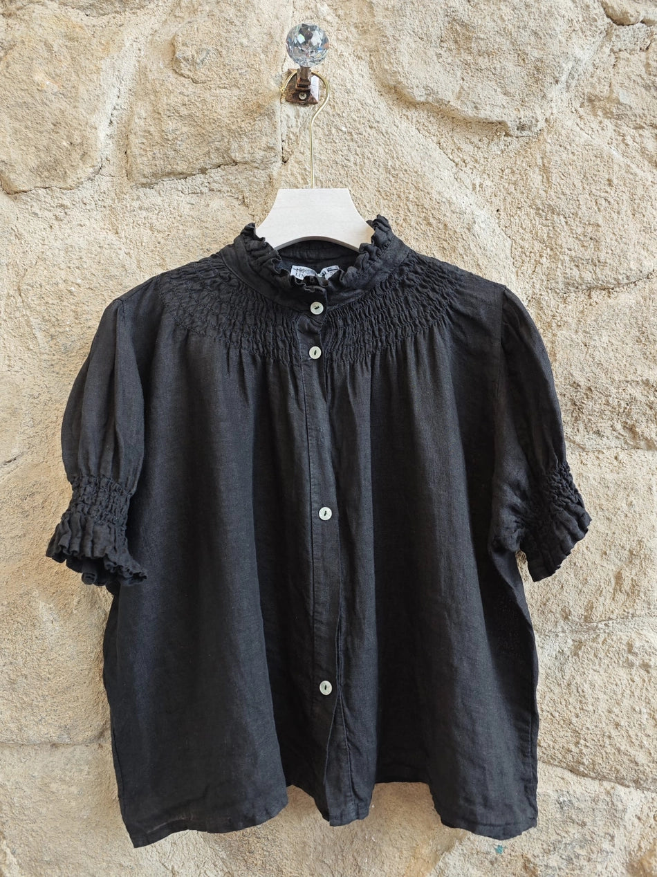 Black Linen Top