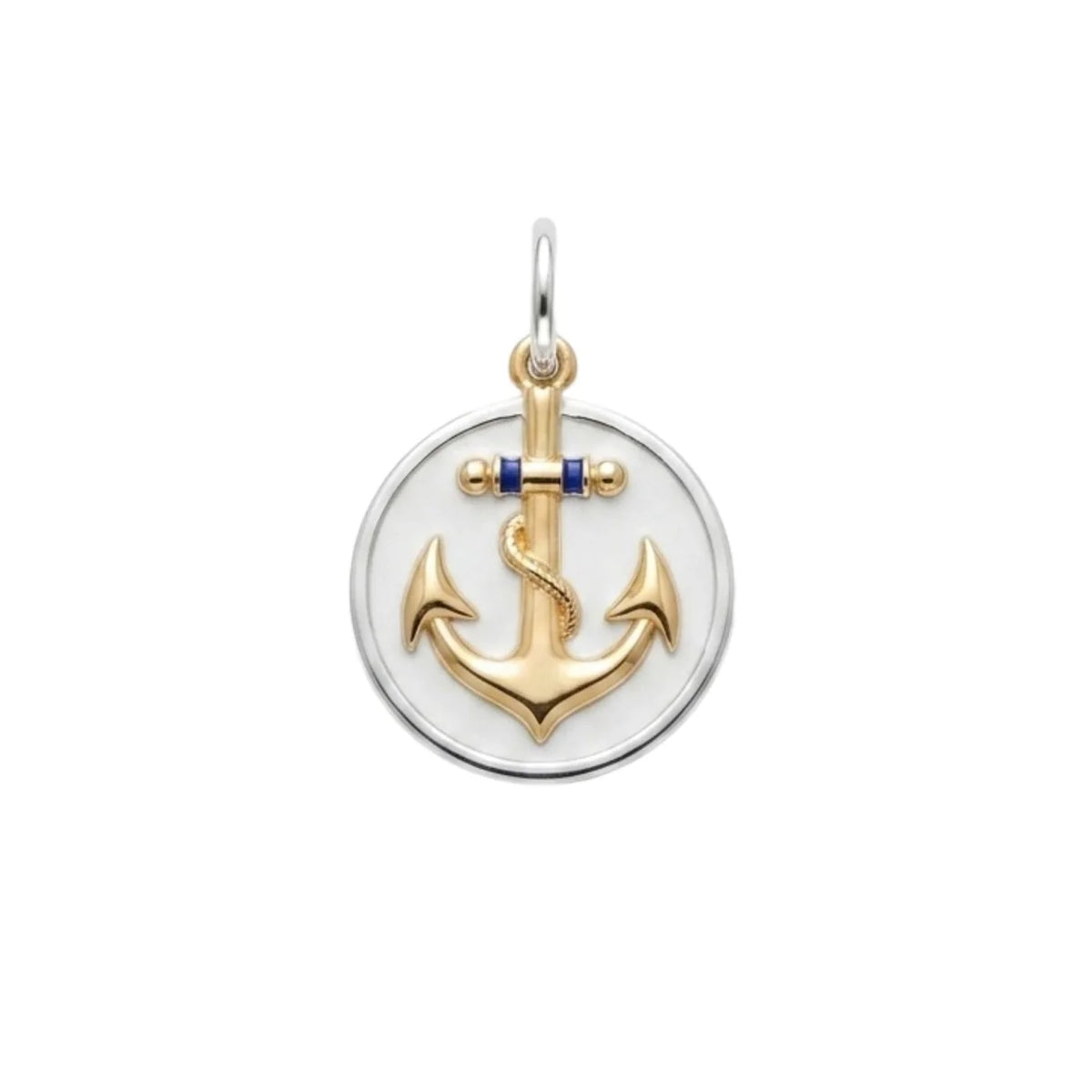Anchor Gratitude Alpine White MIxed Metal Medium Pendant