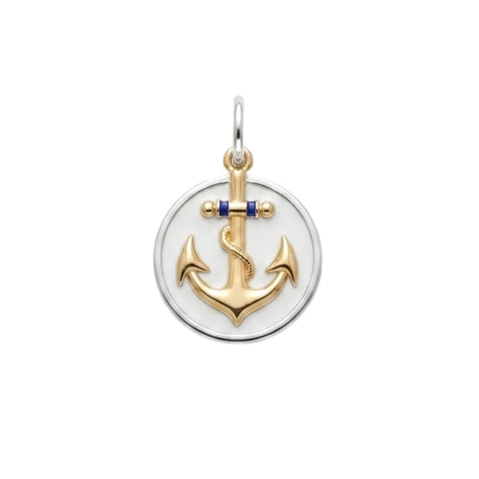Anchor Gratitude Alpine White MIxed Metal Medium Pendant