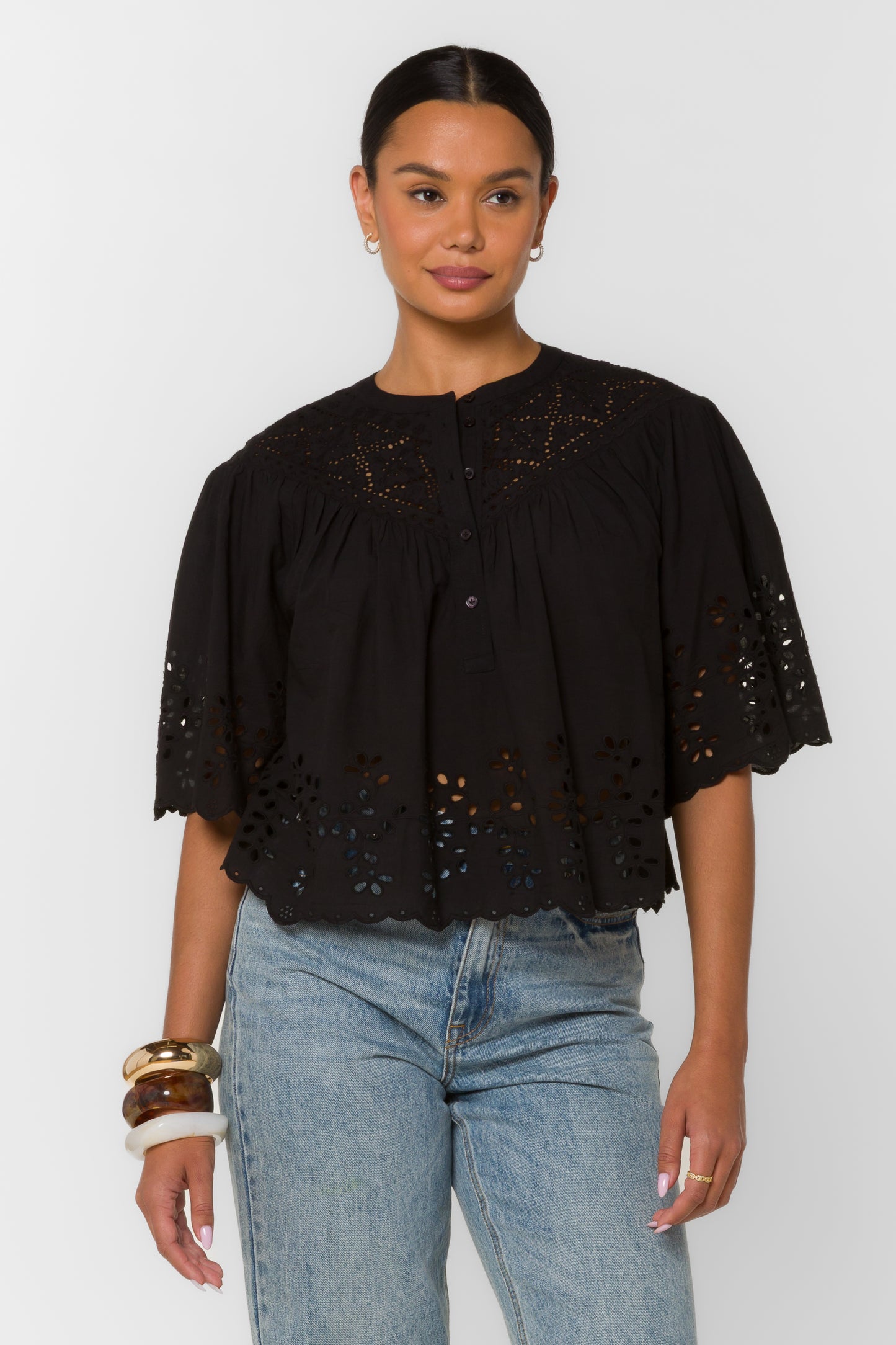 Annika Black Top