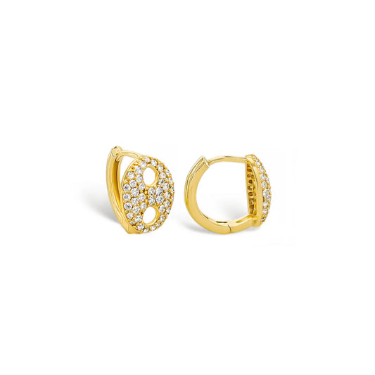 CZ Mariner Huggie Earrings