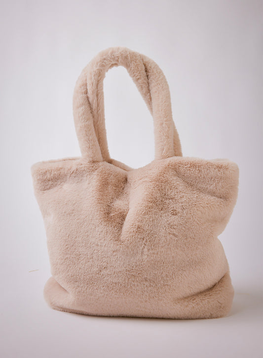 Cozy Cabin Faux Fur Tote