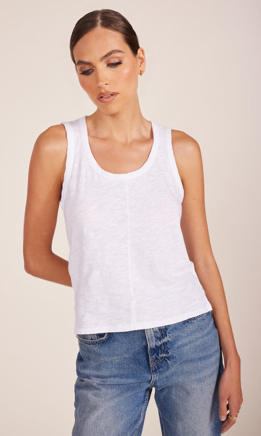 White Scoop Neck Tank
