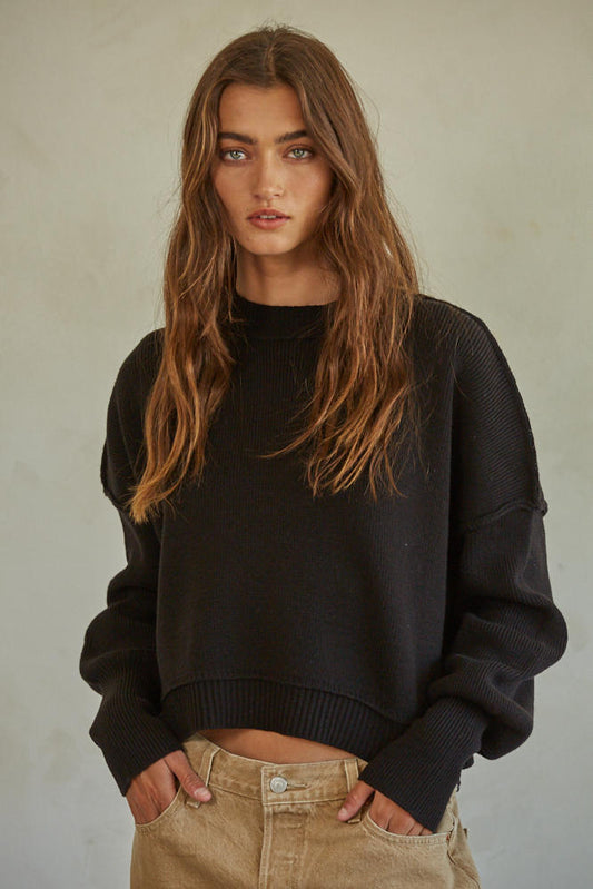Leda Black Pullover