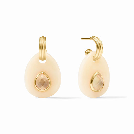 Ivory Carnaby Hoop & Charm Earring