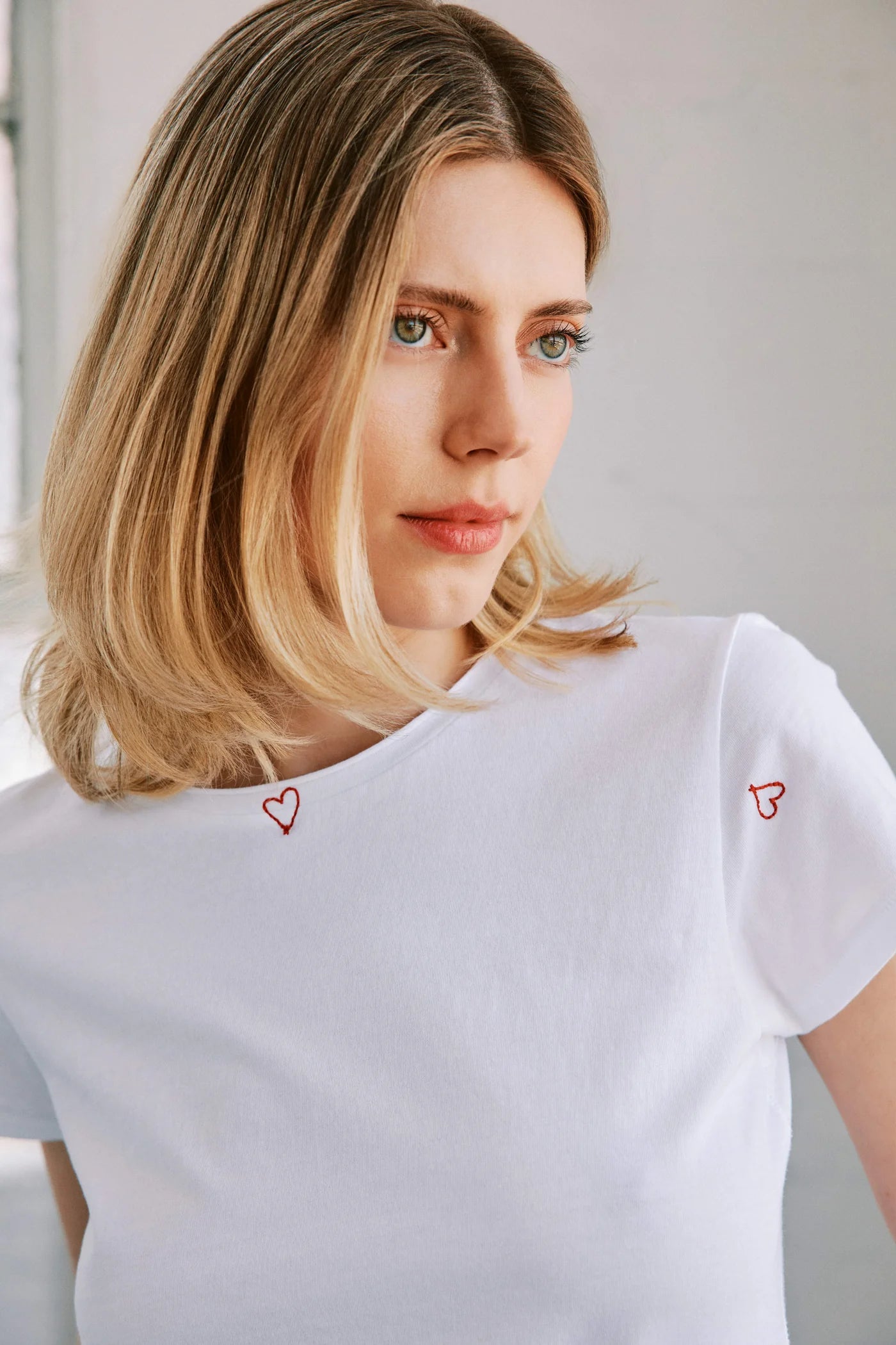 Red Heart Embroidered Tshirt