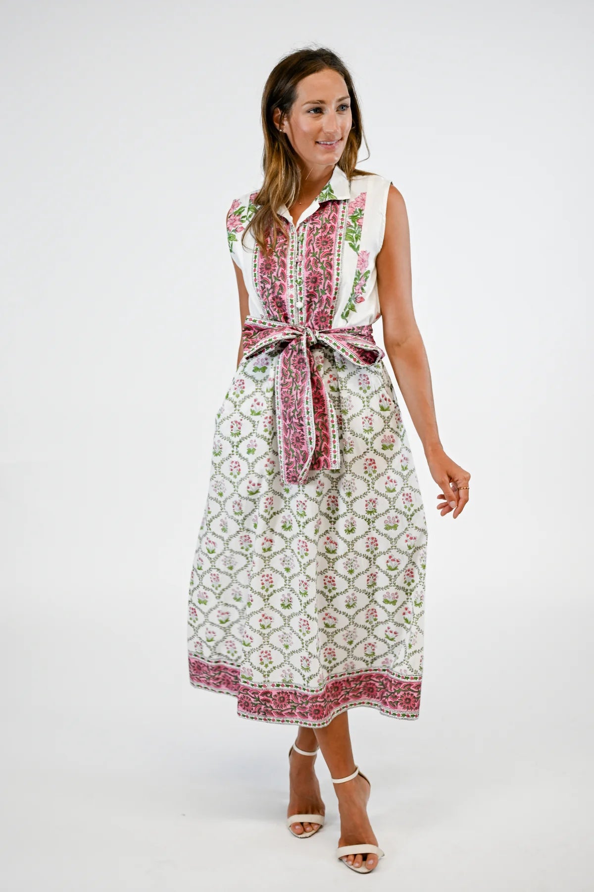 Pink Hydrangea Folly Maxi Dress