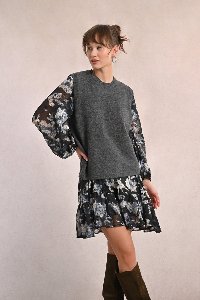 MB Grey Sleeveless Sweater