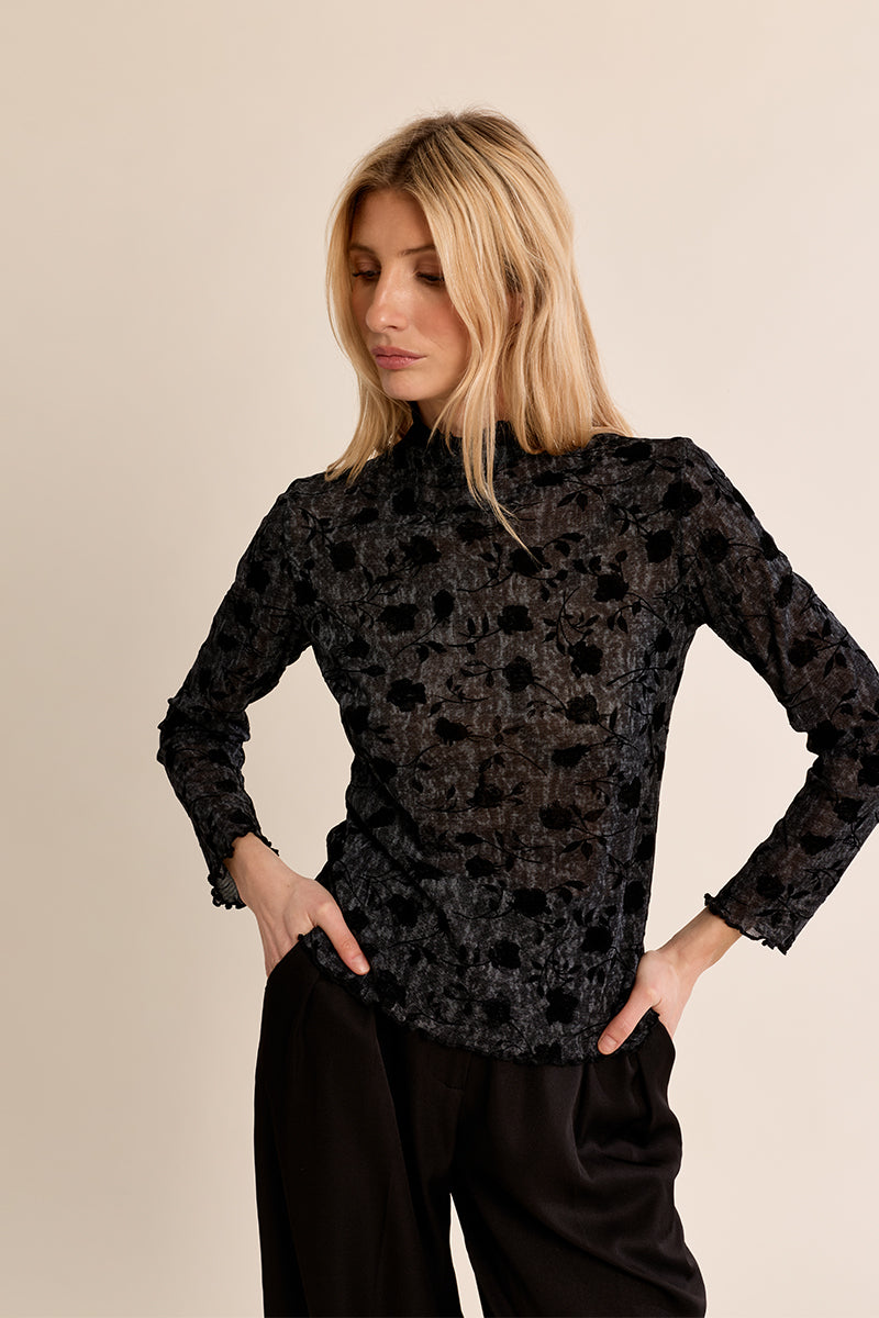 Black MB Lace Under Top