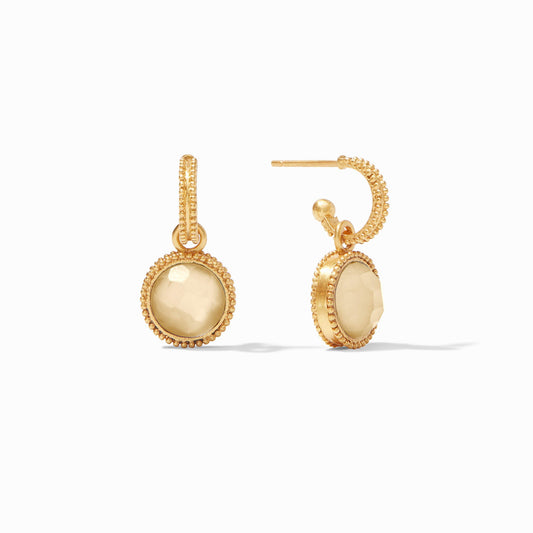Fleur De Lis Champagne Charm Earrings