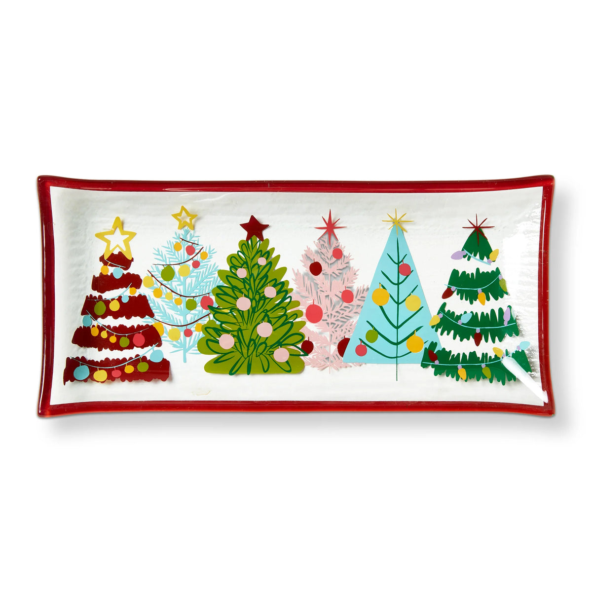 Groovy Trees Glass Tray