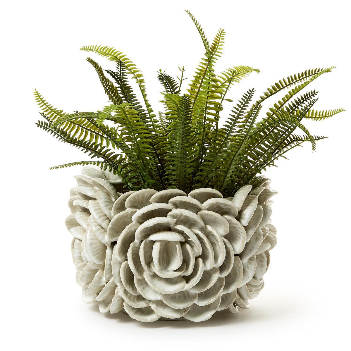 Clam Shell Flower Hand Crafted Planter