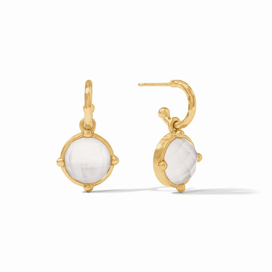 Honeybee Clear Crystal Charm Earrings