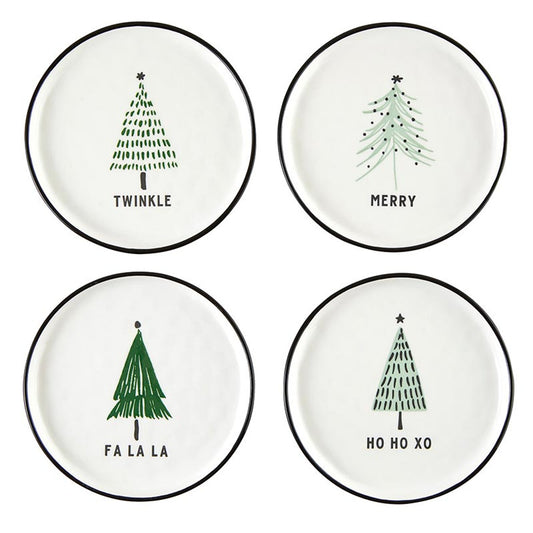 Green Holiday Plates