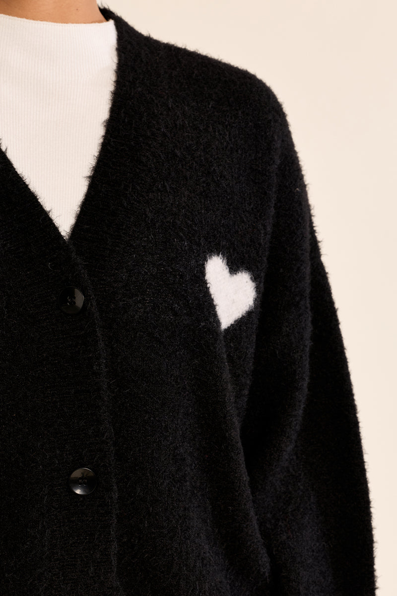 Black Heart MB Cardigan