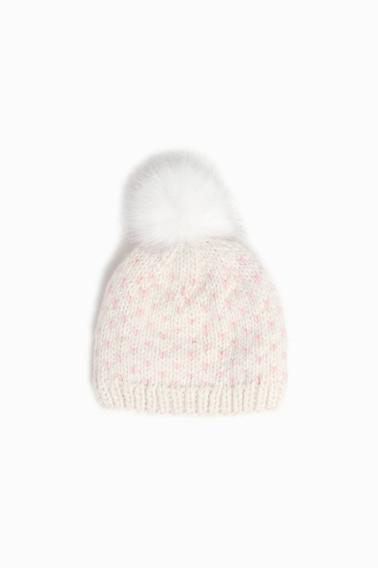 Little Hearts Fair Isle Pompom Hat