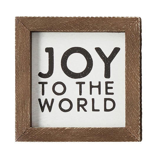 Joy To The World Mini Wood Sign