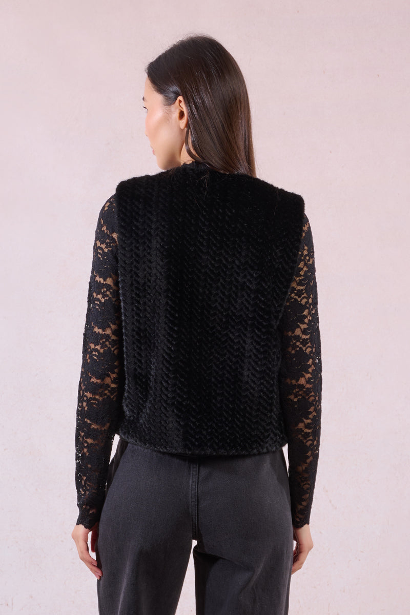 MB Black Sleeveless Jacket