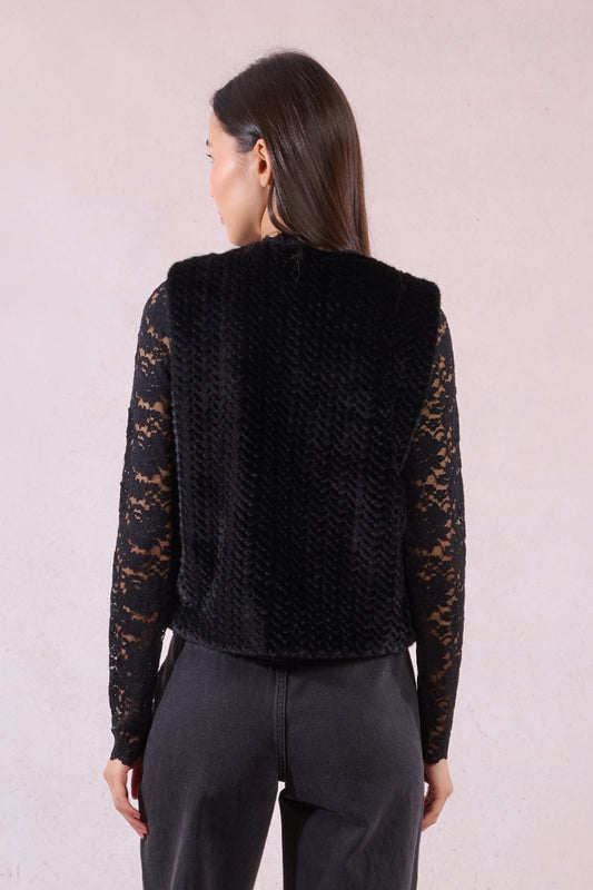 MB Black Sleeveless Jacket