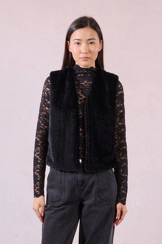 MB Black Sleeveless Jacket