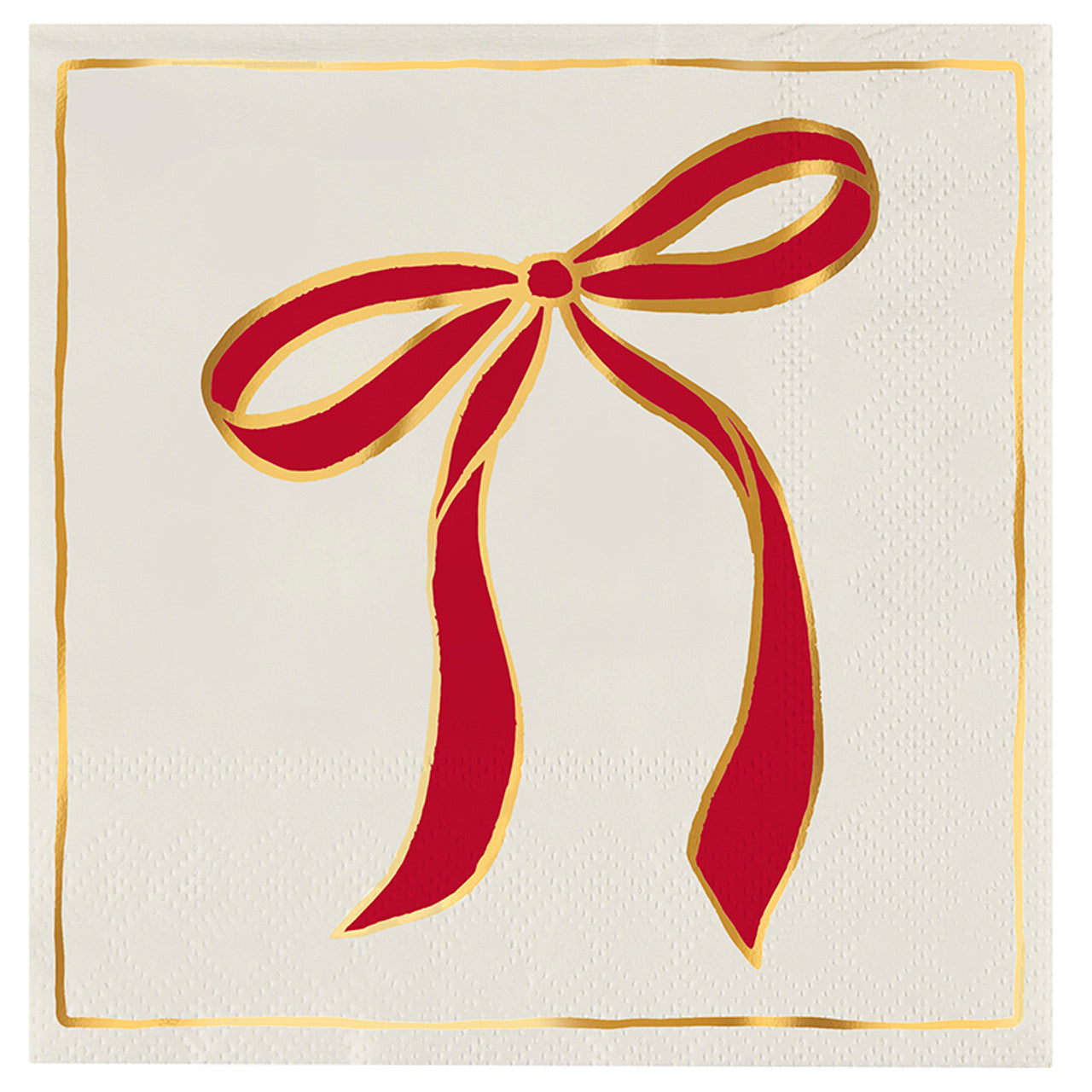 Red Bow Cocktail Napkins