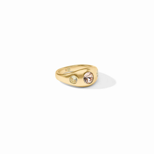 Champagne Radiance Rainbow Signet 7 Ring