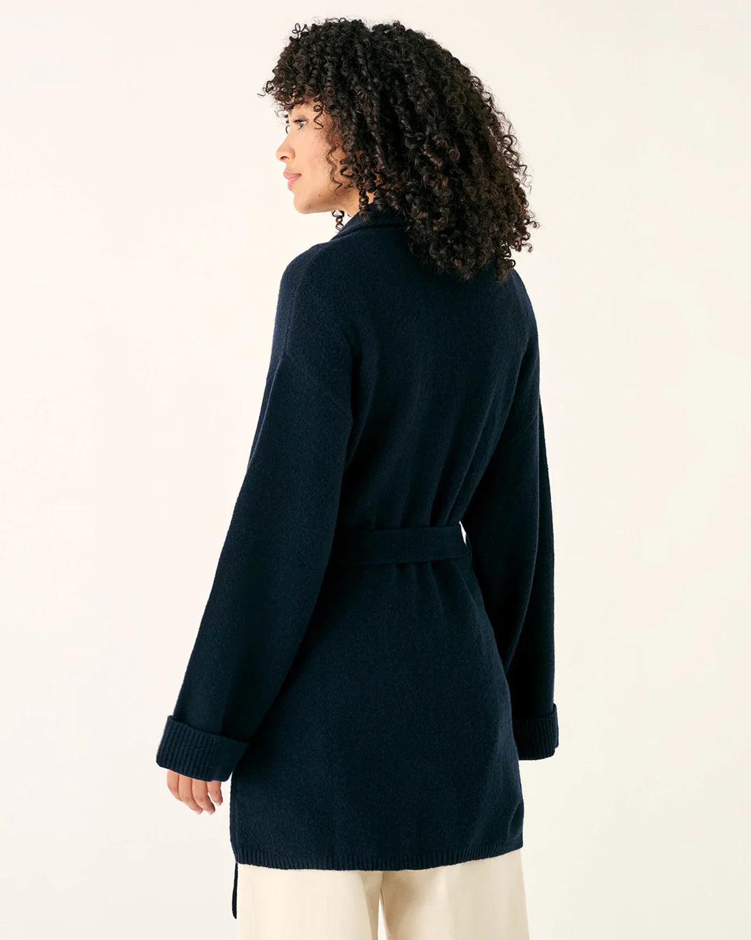 Navy Runabout Wrap Sweater