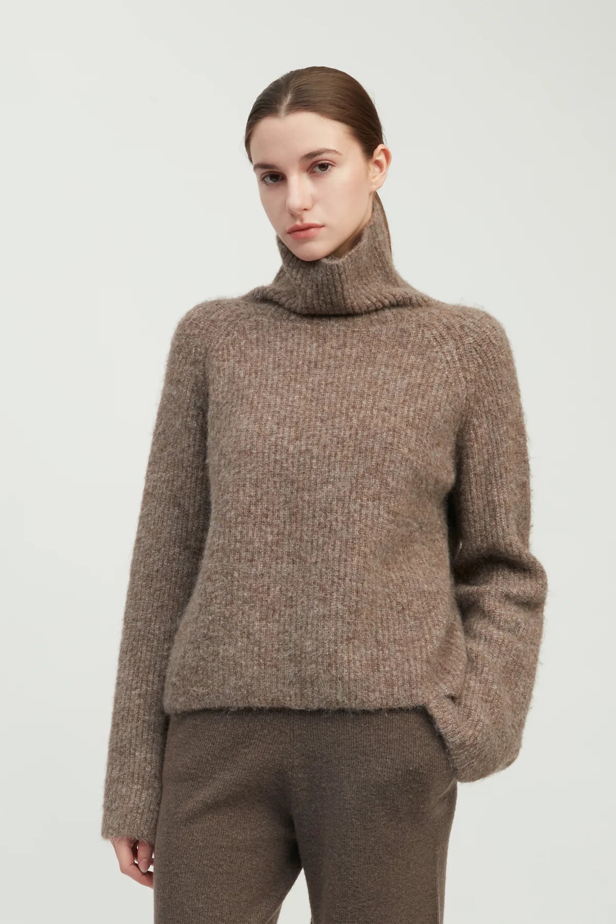 Jupiter Mongol Funnel Neck Sweater