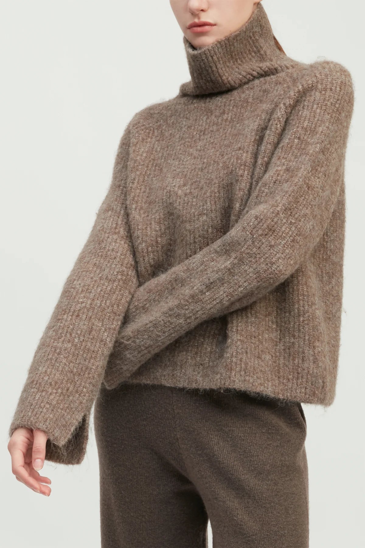 Jupiter Mongol Funnel Neck Sweater