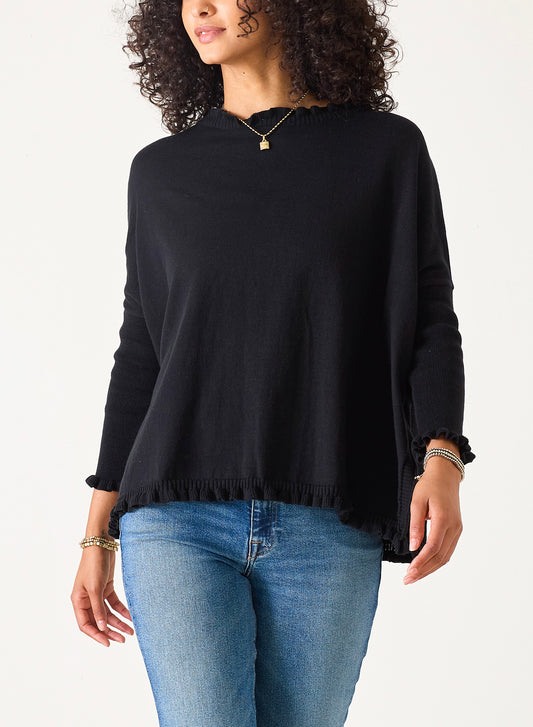 Black Catalina Cotton Sweater