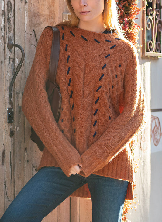 Rust Ribbons and Romance Sweater