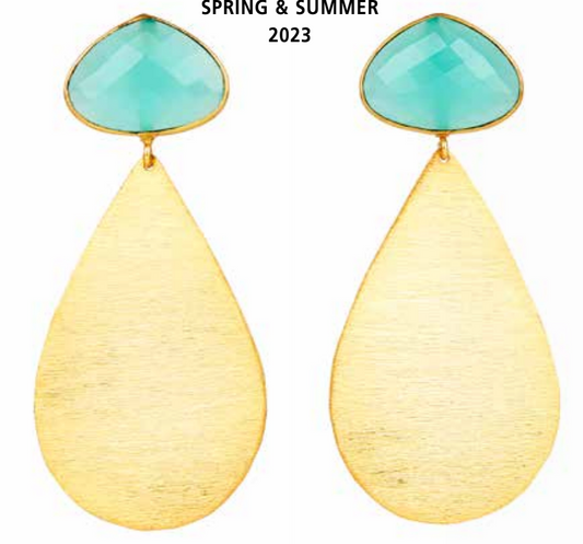Gold Amazonite Earrings