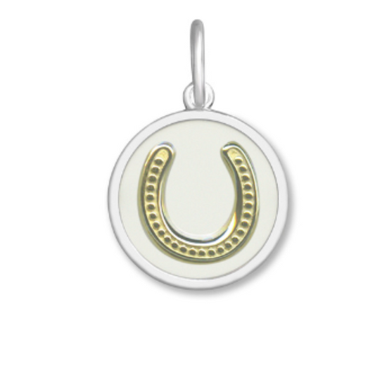 Horseshoe Gold Alpine White Small Pendant