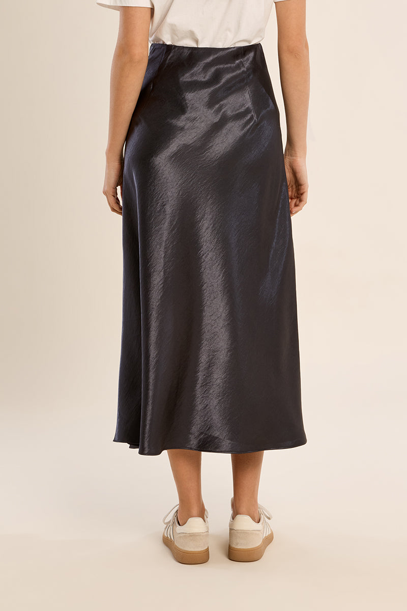 Gun Metal Satin MB Skirt