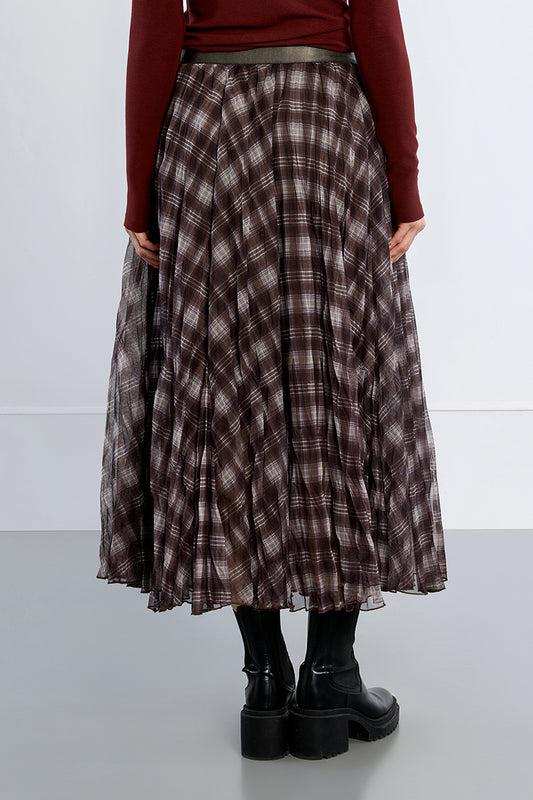 Chocolate Plaid MB Skirt