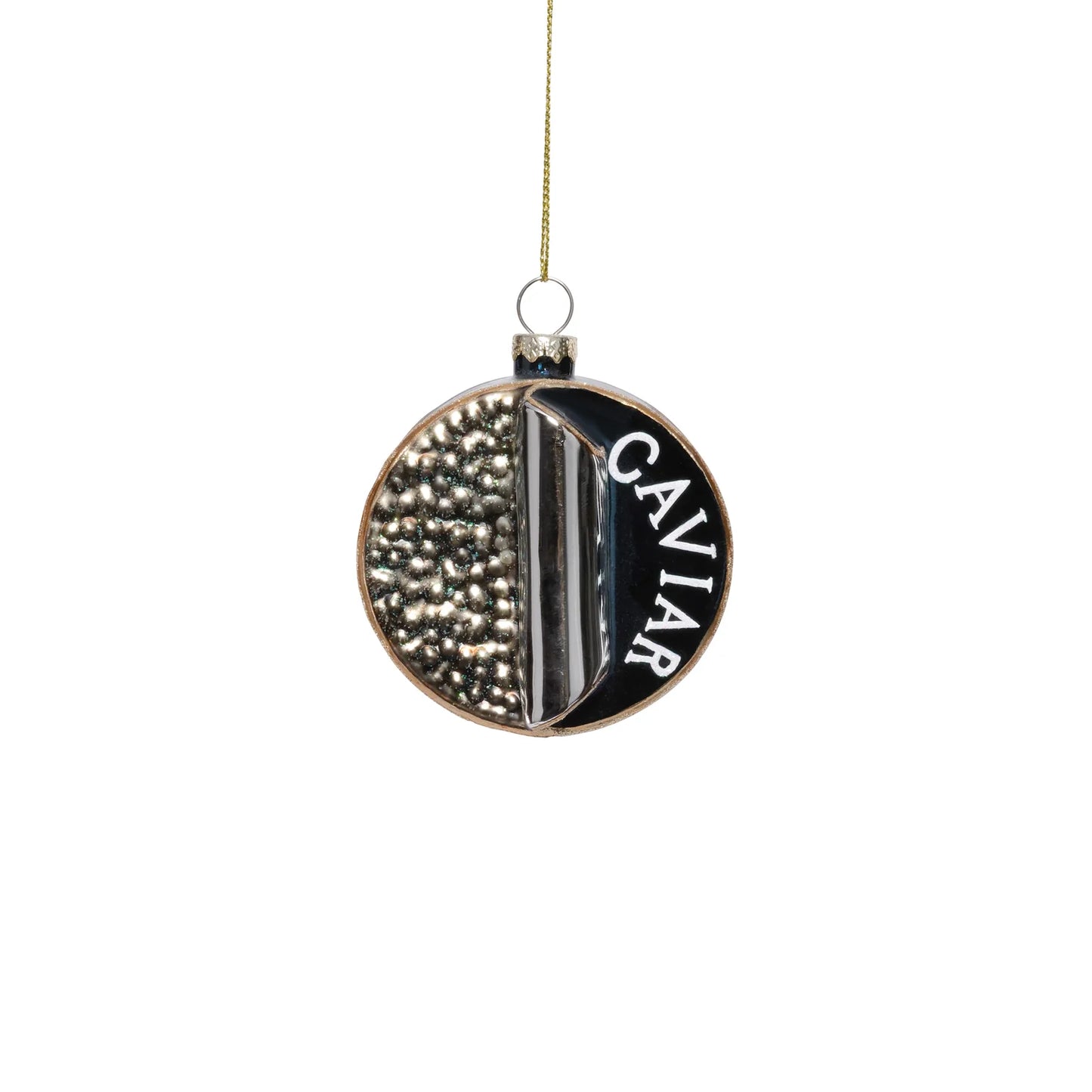 Glass Caviar Box Ornament