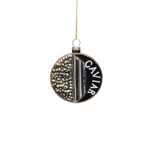 Glass Caviar Box Ornament