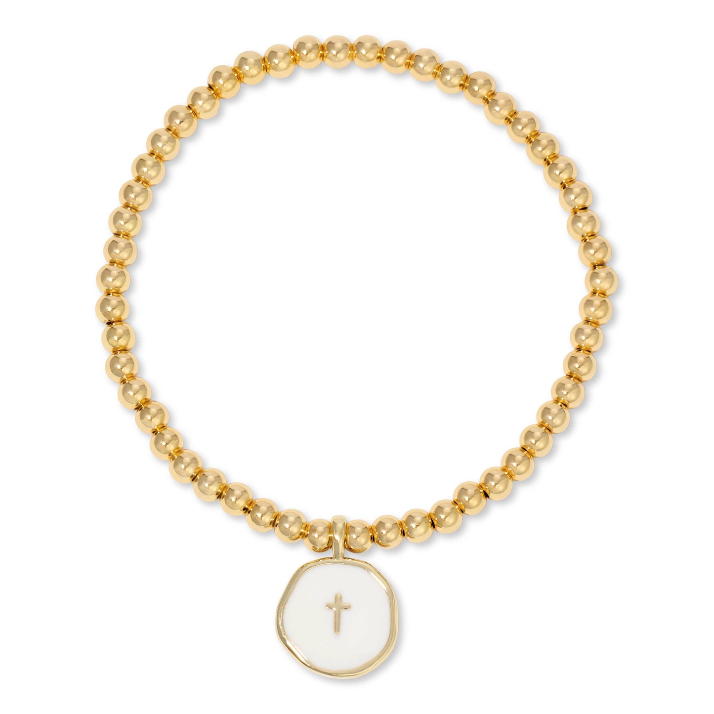 White Cross Bracelet