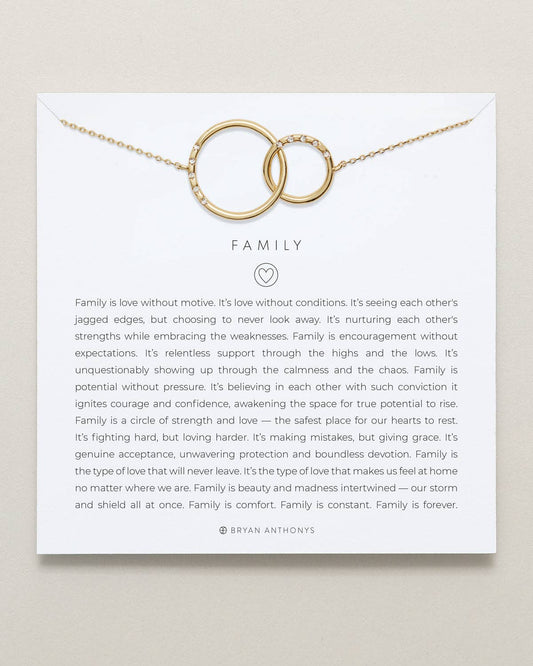 Family Interlocking Circles Necklace