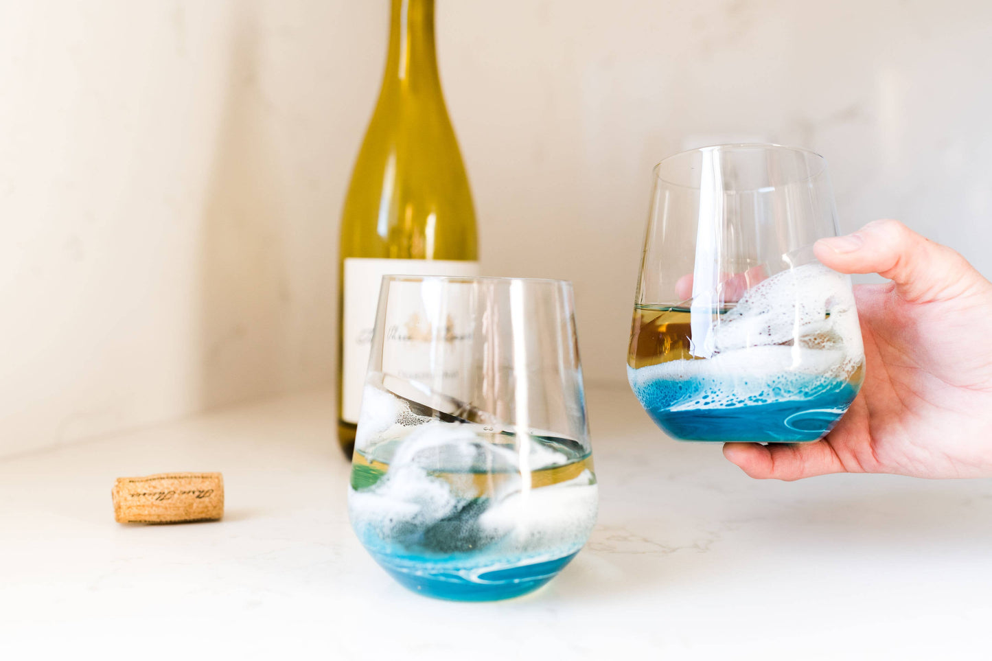 Ocean Resin Wine Glass