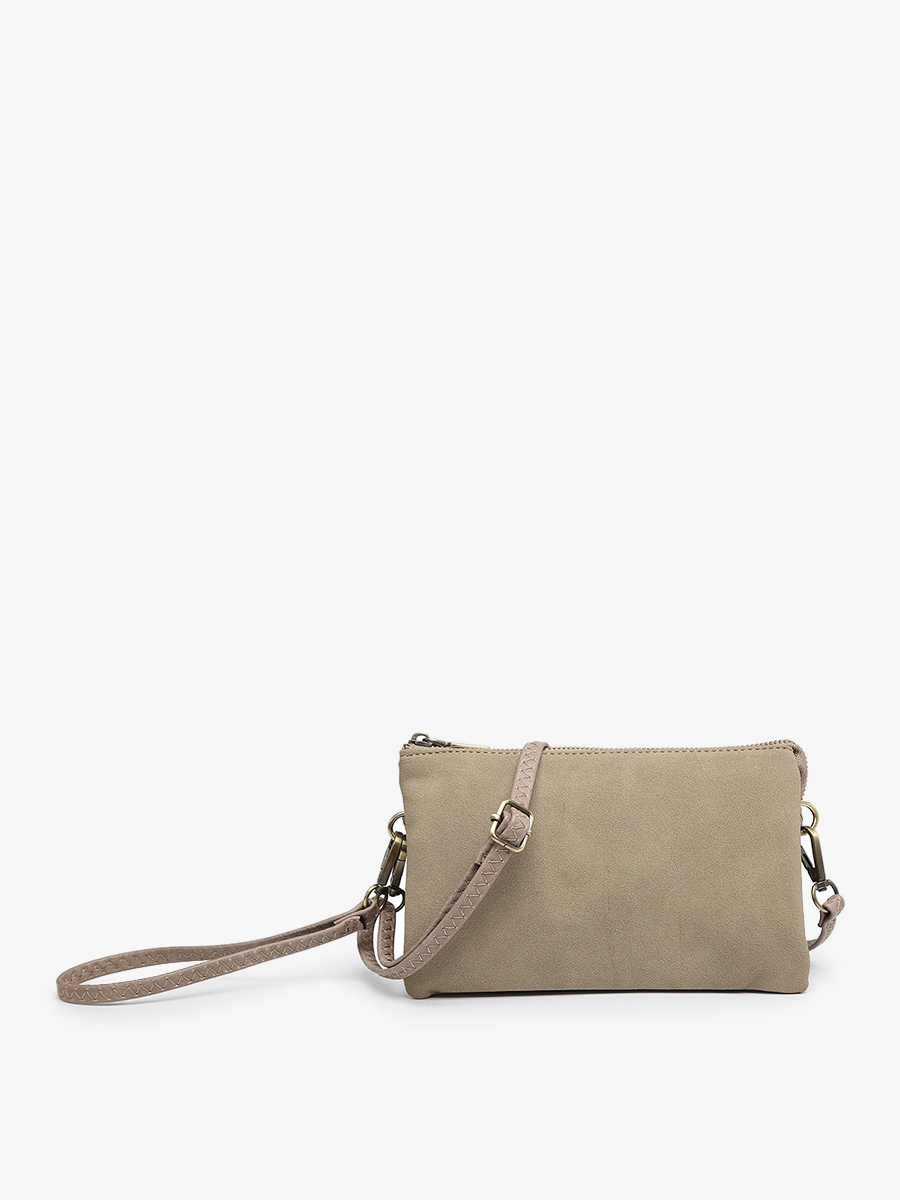 Riley Suede  Crossbody Wristlet