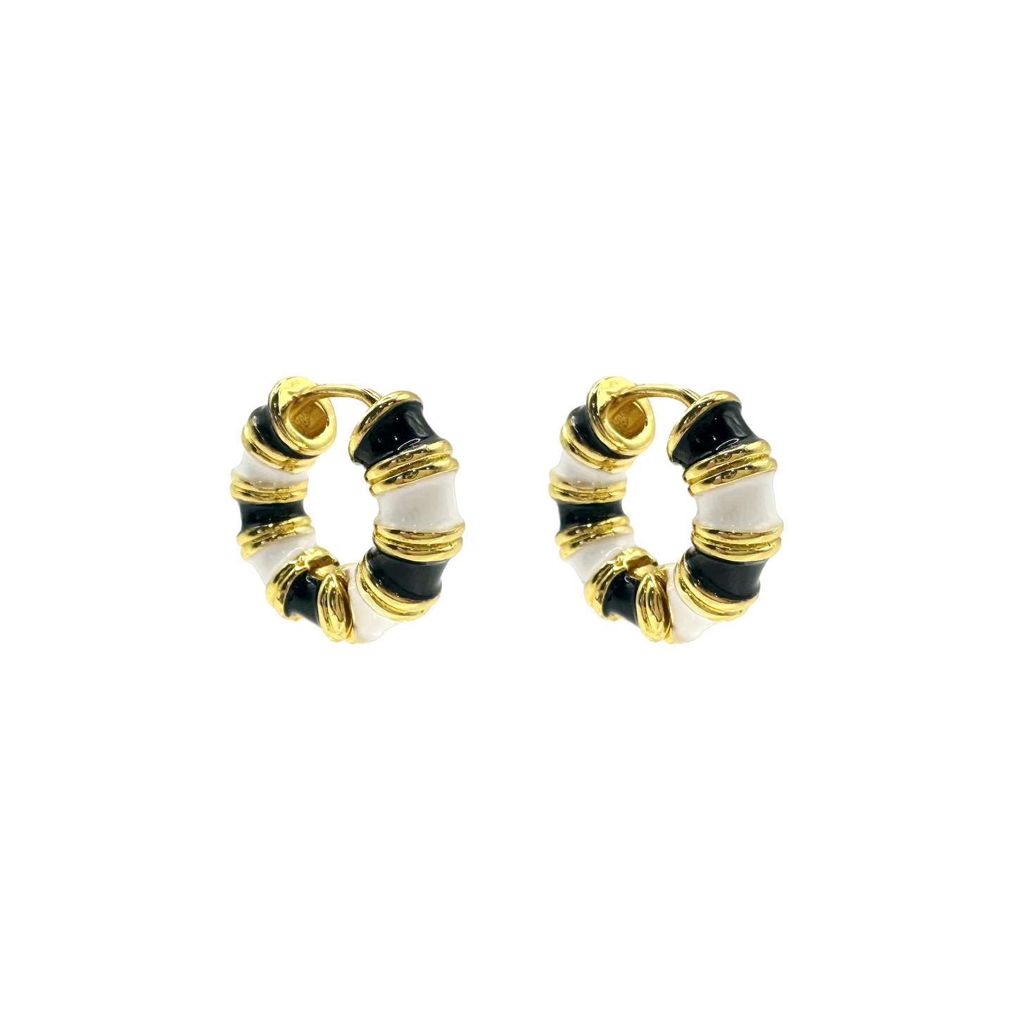 Stripe Hoop Earrings