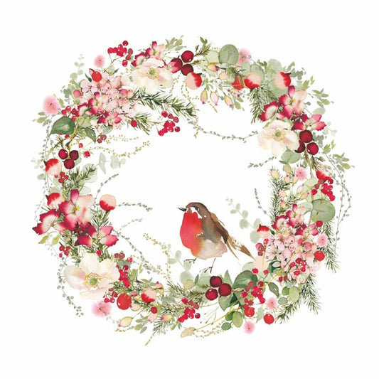 Beautiful Christmas Wreath Napkins