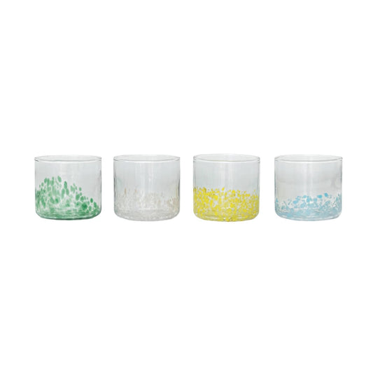 8 oz. Hand-Blown Confetti Drinking Glass