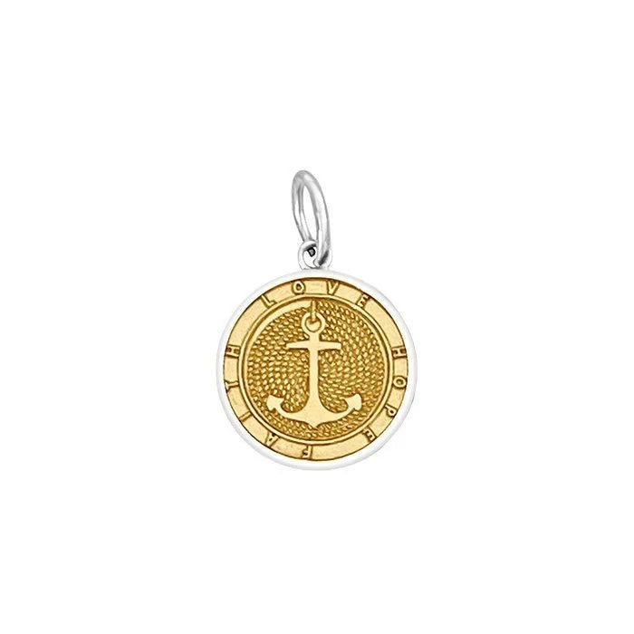 Anchor Mixed Metal Gold Small Pendant